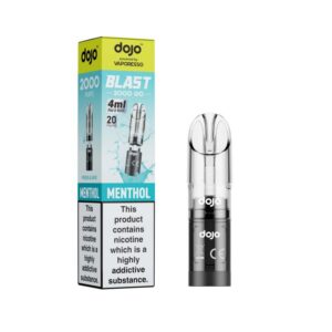 DOJO BLAST 2000 Go Transparent Pod & Refill (Powered by Vaporesso) [Menthol 20mg]