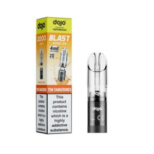 DOJO BLAST 2000 Go Transparent Pod & Refill (Powered by Vaporesso) [Ten Tangerines 20mg]