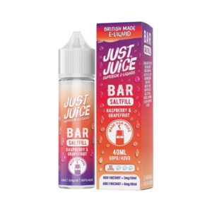 just juice bar 40ml rasberry & grapefruit saltfill [0mg]